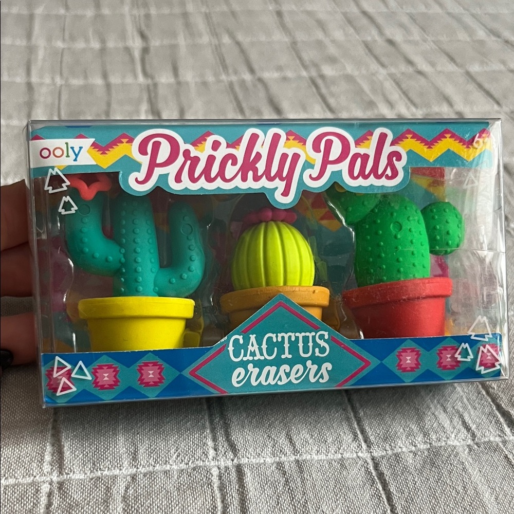 NWT Paper Source Prickly Pals Cactus Erasers - puzzle erasers